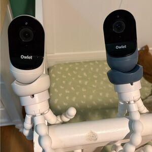 Owlet Baby Monitor Camera Pair in White and Slate Blue